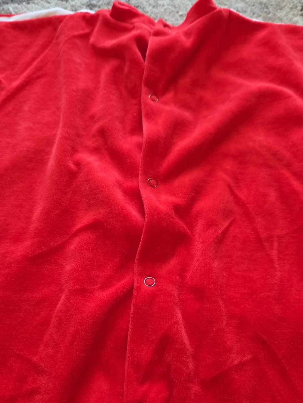 Vintage Little Me Christmas Velour One Piece Romper Toddler Size 12 Months